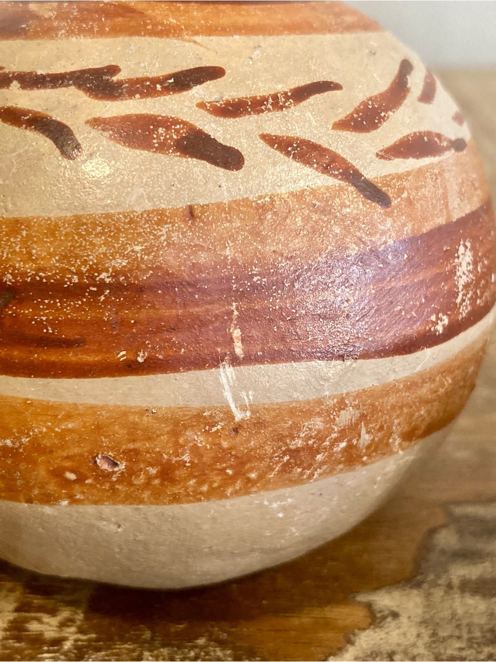 Vintage Rustic Terracotta Decorative Bottle and Cup Set in Earthy Brown & Cream - Picture 13 of 16